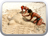 Tourist on Goa beach